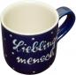 Preview: Coffee mug with font blue 1 point