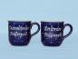 Preview: Coffee mug with font blue 1 point