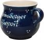 Preview: Mollytasse mit Schrift blau 3 Punkt