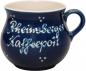 Preview: Mollytasse mit Schrift blau 3 Punkt