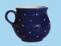 Preview: Mollytasse mit Schrift blau 1 Punkt