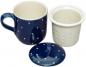 Preview: Tea mugs with sieve and lid blue 1 point