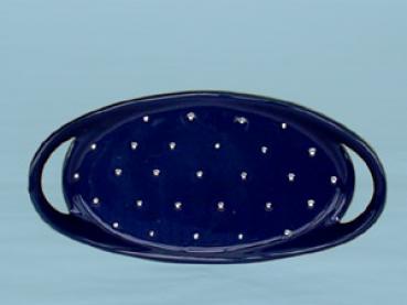 Tablett 25 oval blau 1 Punkt