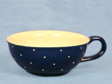 Teetasse Roxi groß blau 1 Punkt