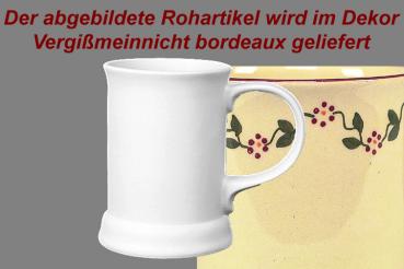 Bierkrug 0,3 l Vergissmeinnicht bordeaux