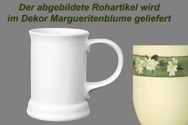 Bierkrug 0,3 l Dekor Margueritenblume