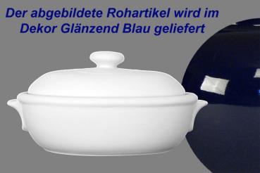 Brottopf groß glänzend blau