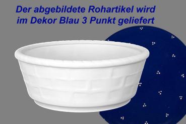 Brötchenkorb blau 3 Punkt