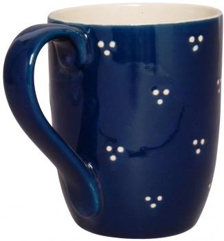 Cappuccinotasse blau 3 Punkt