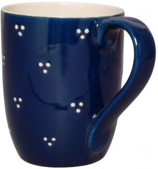 Cappuccinotasse blau 3 Punkt