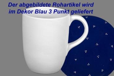 Cappuccinotasse blau 3 Punkt