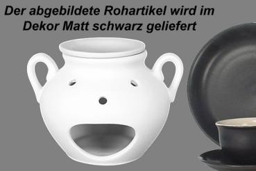 Duftlampe matt schwarz