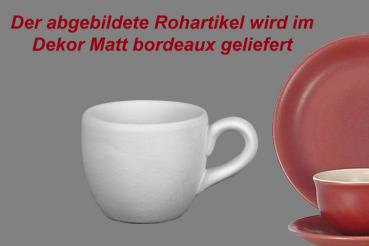 Espresso-Tasse matt bordeaux