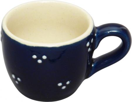 Espresso-Tasse blau 3 Punkt