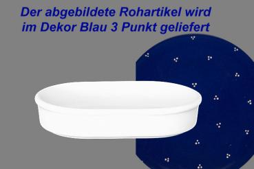 Fischbüchse oval blau 3 Punkt