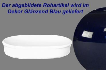 Fischbüchse oval glänzend blau