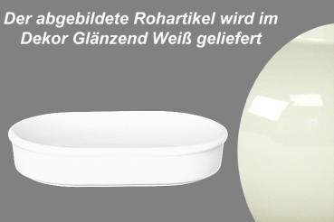 Fischbüchse oval glänzend weiß