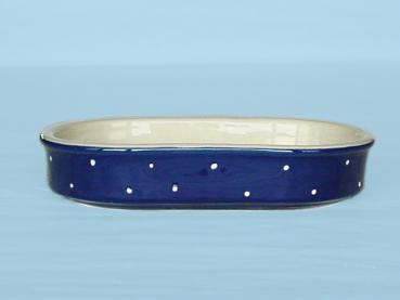 Fischbüchse oval blau 1 Punkt