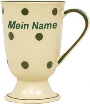 Fußtasse mit Schrift Elli grün