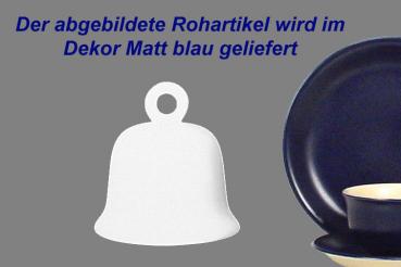 Glocke groß matt blau