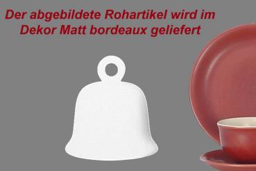 Glocke groß matt bordeaux