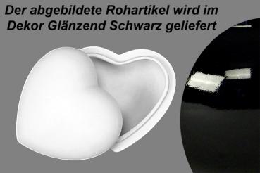 Herzdose glänzend schwarz