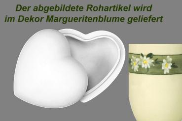 Herzdose Dekor Margueritenblume