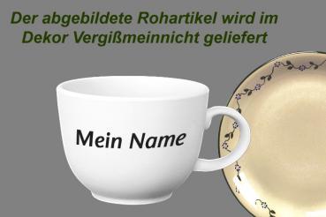 Jumbotasse mit Schrift Vergissmeinnicht