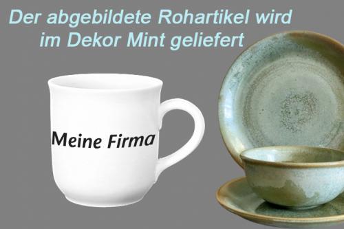 Kaffeebecher mit Schrift Mint