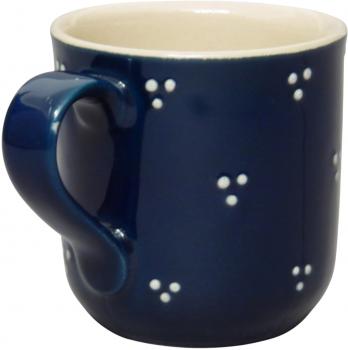 Kaffeebecher blau 3 Punkt