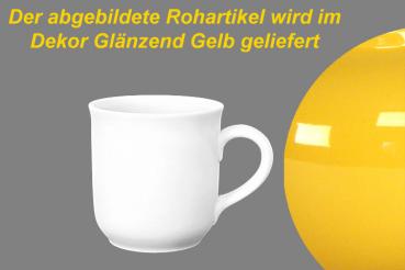 Kaffeebecher glänzend gelb