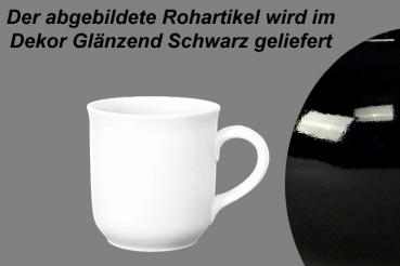 Kaffeebecher glänzend schwarz