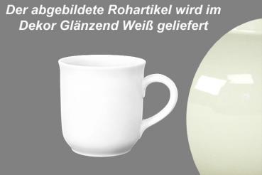 Kaffeebecher glänzend weiß