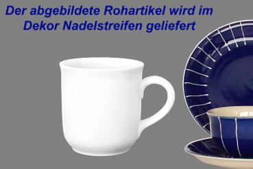 Kaffeebecher Nadelstreifen blau