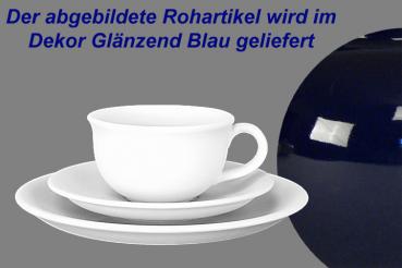 Kaffeegedeck glänzend blau