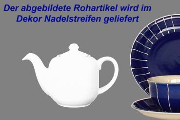 Kaffeekanne 0,4 l Nadelstreifen blau