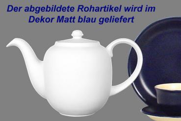 Kaffeekanne 0,9 l matt blau