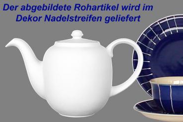 Kaffeekanne 1,3 Liter blau Nadelstreifen