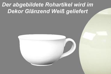 Kaffeeobertasse glänzend weiß