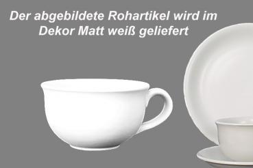 Kaffeeobertasse matt weiß