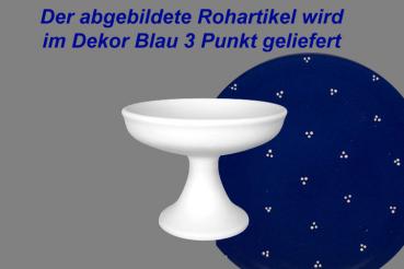 Konfektschale blau 3 Punkt