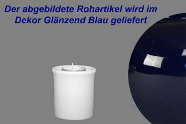 Leuchter Teelicht 7,5 glänzend blau