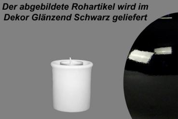 Leuchter Teelicht 7,5 glänzend schwarz