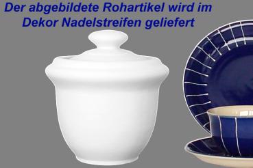 Zuckertopf Nadelstreifen blau