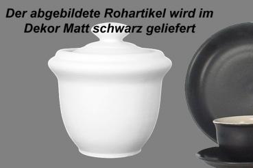 Zuckertopf matt schwarz