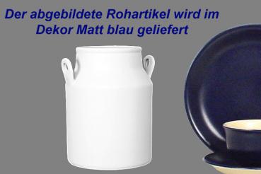 Milchkanne H 18 cm matt blau