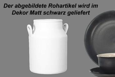 Milchkanne H 23cm matt schwarz