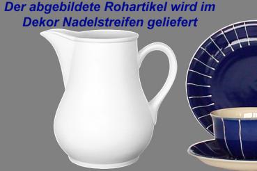 Milchtopf 0,75 Nadelstreifen blau