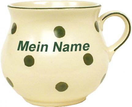 Mollytasse mit Schrift Elli grün