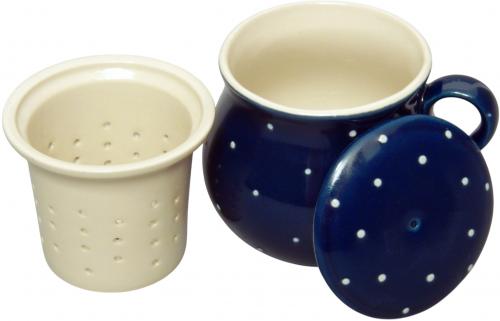 Molly Cup with sieve and lid blue 1 point